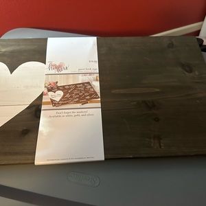 Rustic wedding guest book.